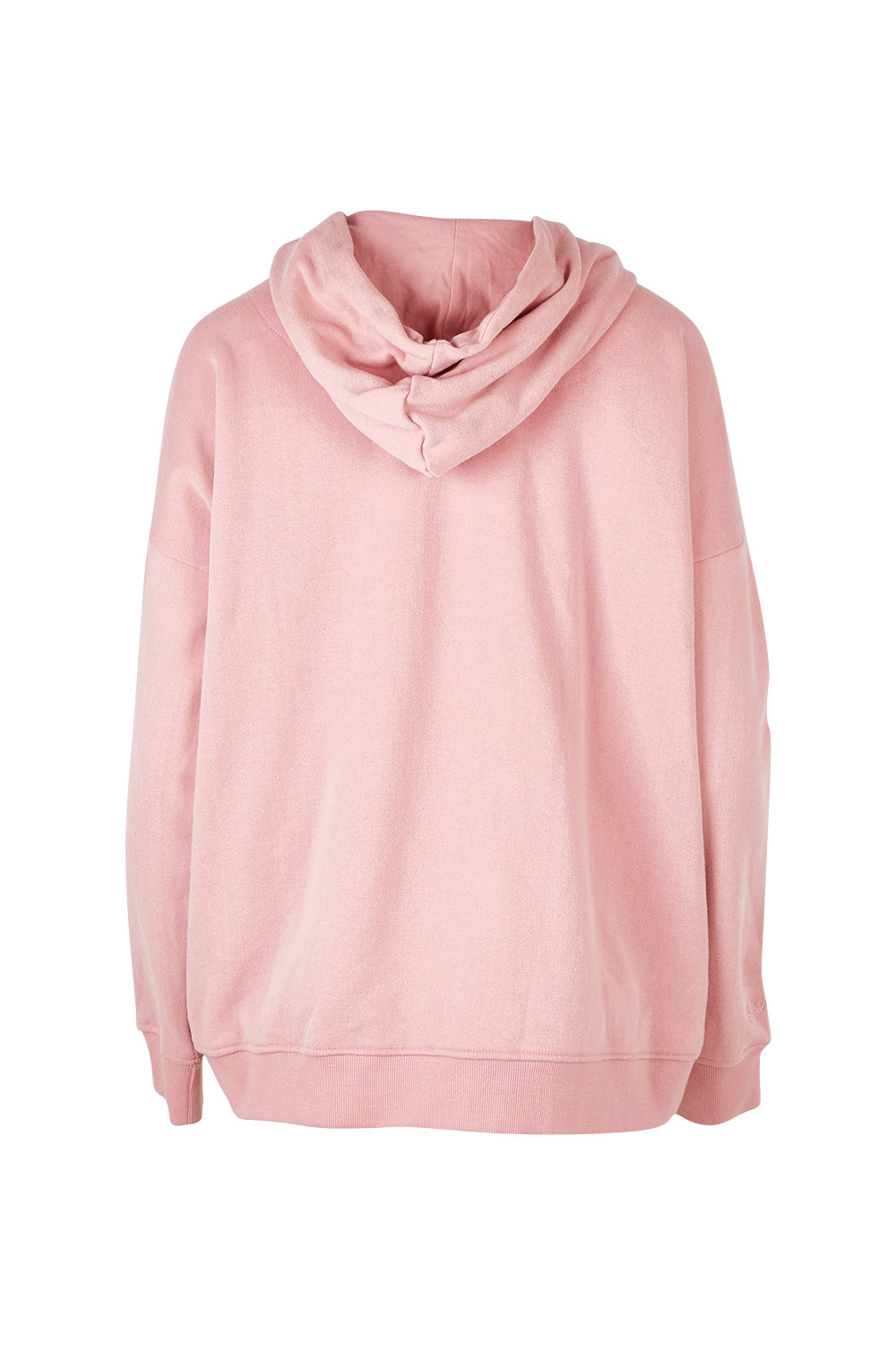 Product shot of the Fundamentals Cosy Hoody in colour Dustypnk (Pink), from the back