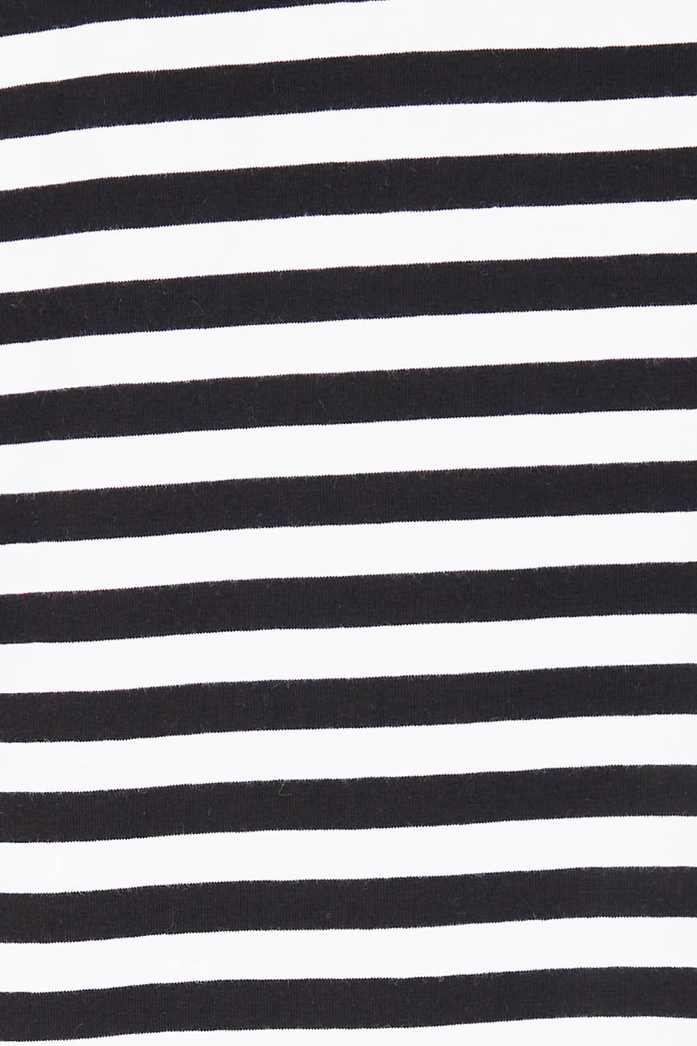 Product shot of the Fundamental Lauren Stripe LS Tee in colour Blkwhte (Black), detail