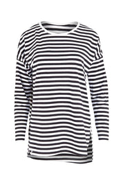 Preloved Fundamental Lauren Stripe LS Tee - Blkwhte