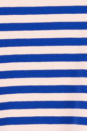 Product shot of the Fundamental Lauren Stripe LS Tee in colour Pinknavy (Pink), detail