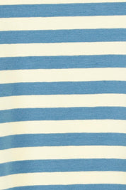 Product shot of the Fundamental Lauren S/S Cotton Stripe in colour Bluebanana (Blue), detail