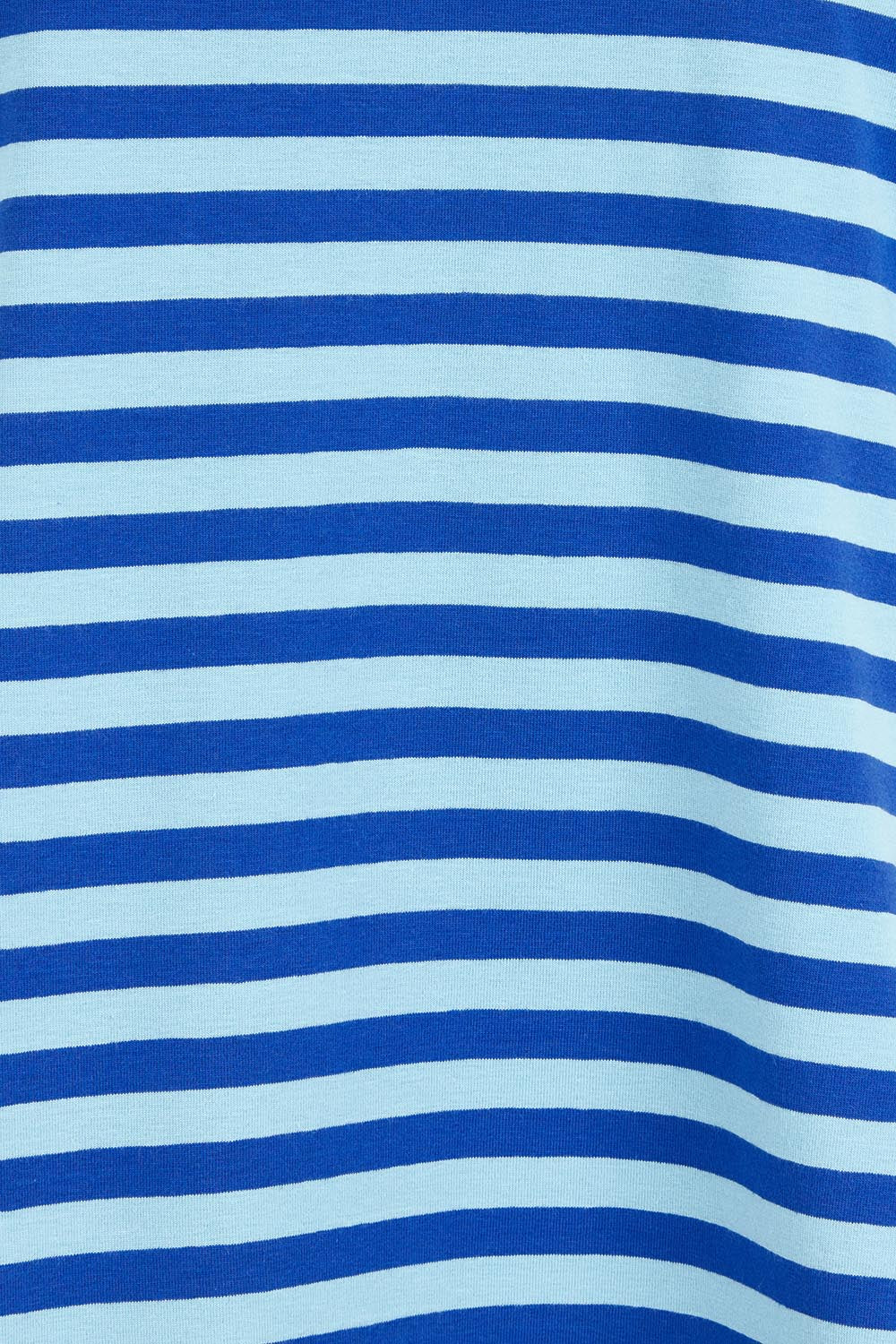 Product shot of the Fundamental Lauren S/S Cotton Stripe in colour Oceanblue (Blue), detail