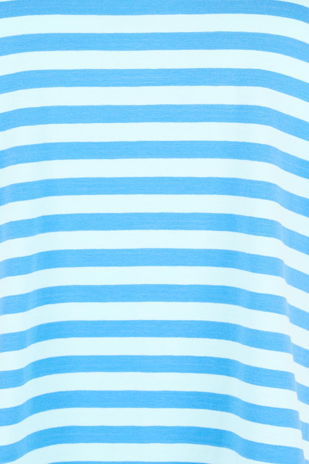 Product shot of the Fundamental Lauren Short Sleeve Cotton Stripe Tee - Tonicblueazure in colour Tonicblueazure, showing detail