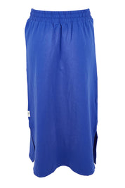 Product shot of the Fundamental Travel Skirt in colour Oceanblue (Blue), from the back