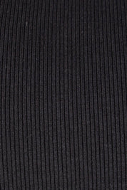 Product shot of the Fundamental Rib Crew Cotton Tank in colour Black (Black), detail