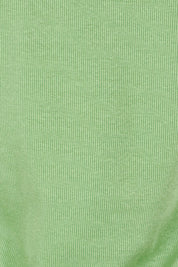 Product shot of the Fundamental Rib Crew Cotton Tank in colour Forest (Green), detail
