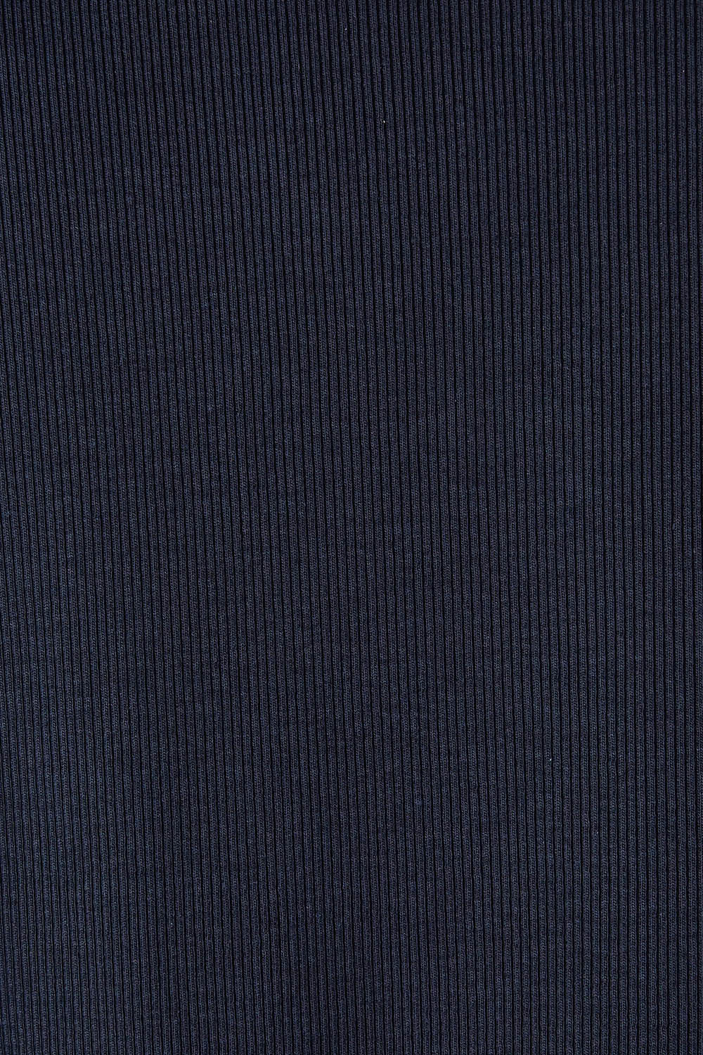 Product shot of the Fundamental Rib Crew Cotton Tank in colour Navy (Blue), detail