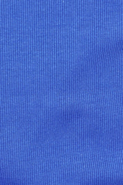 Product shot of the Fundamental Rib Crew Cotton Tank in colour Royalblue (Blue), detail