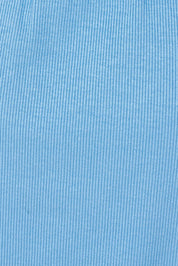 Product shot of the Fundamental Rib Midi Skirt in colour Cerulblue (Blue), detail