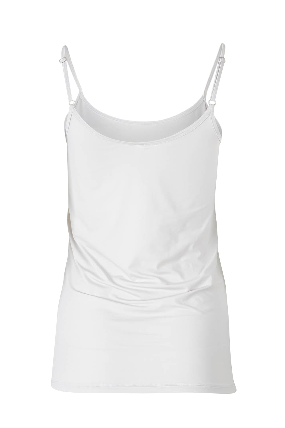 Product shot of the Fundamental Essential Singlet in colour White (White), from the back