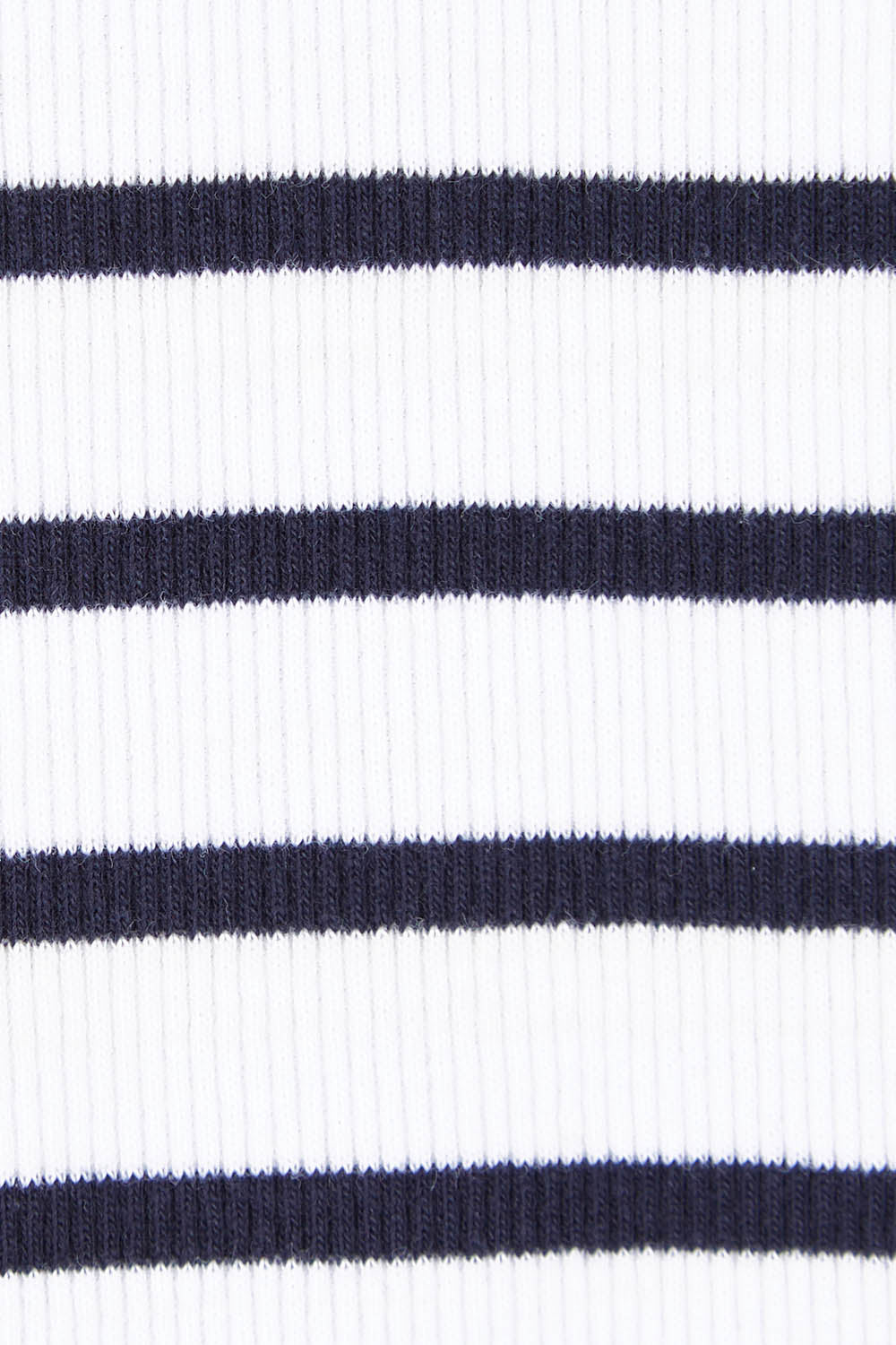 Product shot of the Fundamental Indra Stripe Tank in colour Whitenavy (White), detail