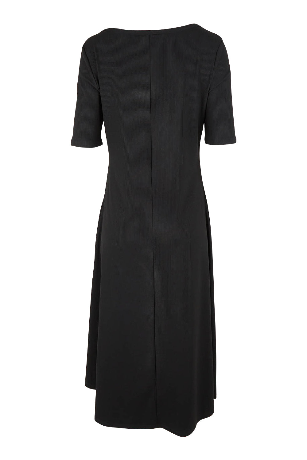 Product shot of the Fundamental Marguerite Dress in colour Black (Black), from the back