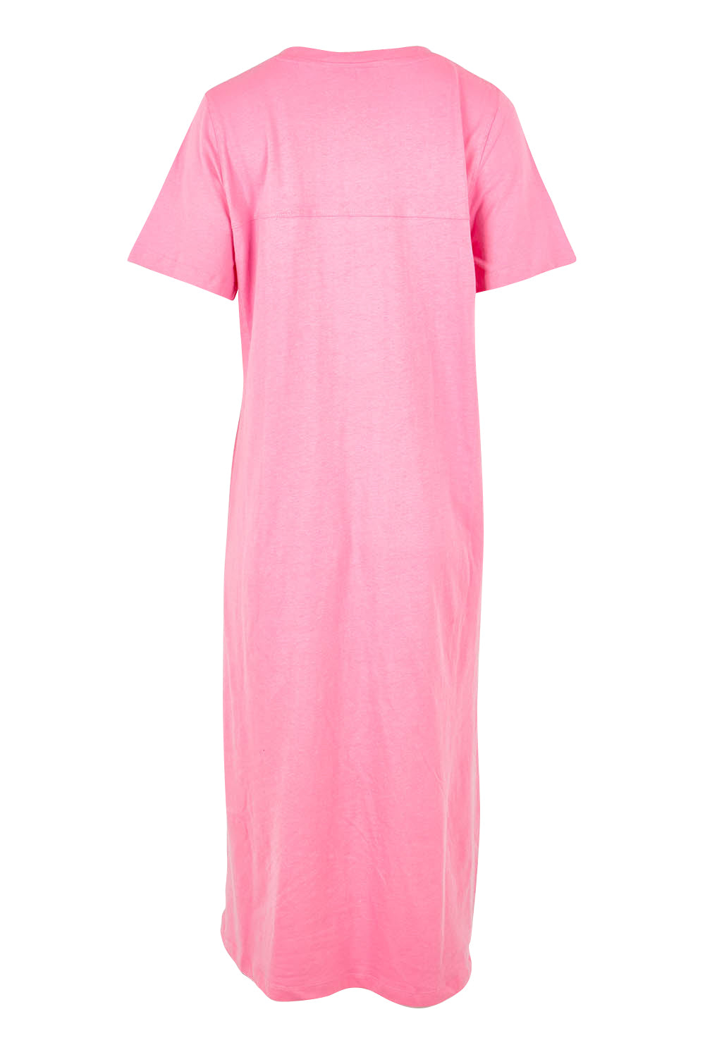 Product shot of the Fundamental Adira Dress in colour Strawberry (Pink), from the back
