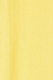 Product shot of the Fundamental Halli Cotton Tee in colour Lemon, detail