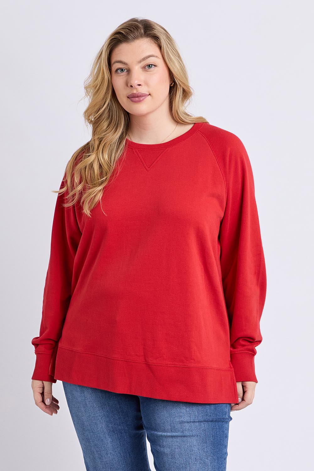 Fundamental Melbourne Cotton Crew – Cranberry