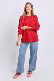Fundamental Melbourne Cotton Crew – Cranberry