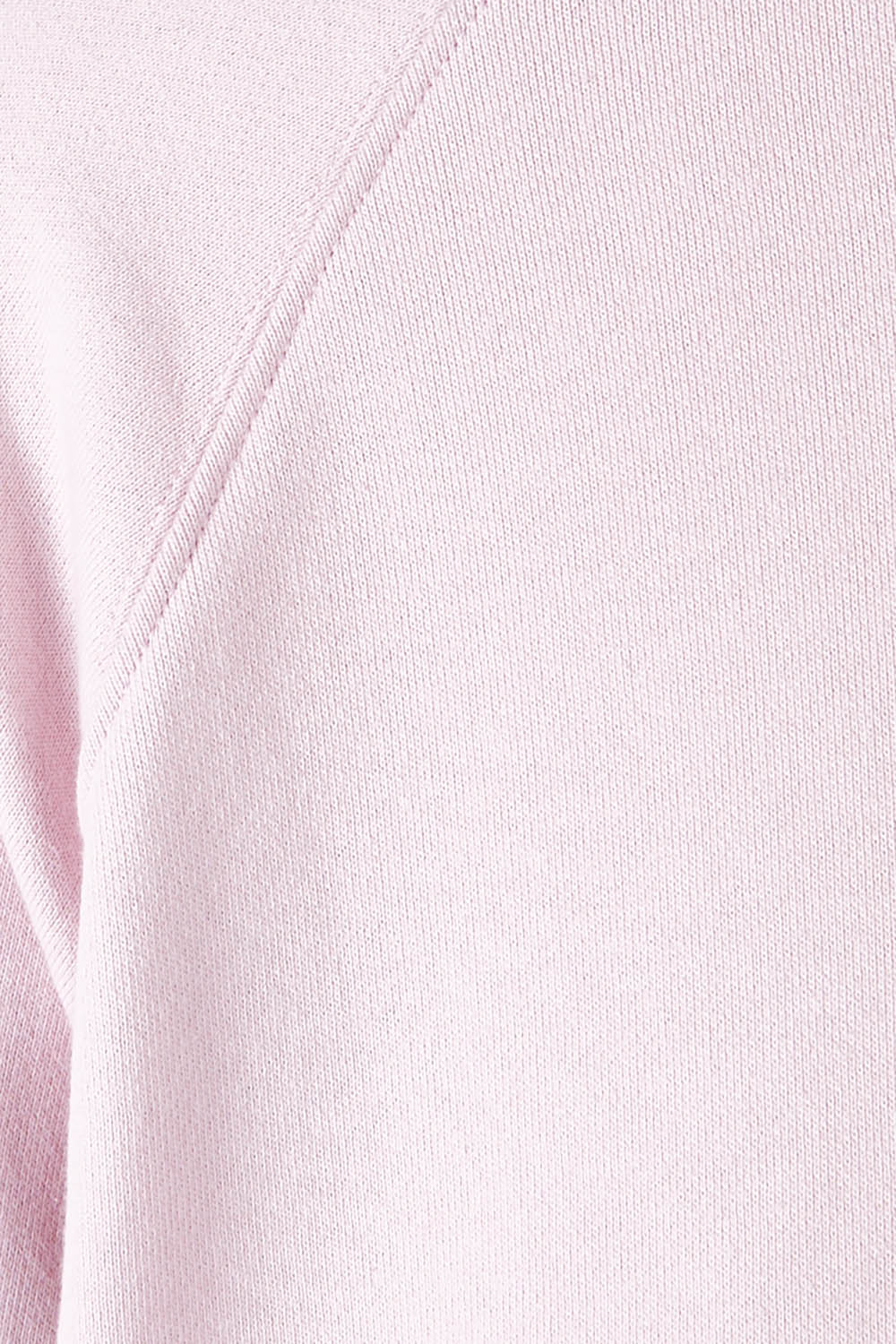 Product shot of the Fundamental Melbourne Crew in colour Powderpnk (Pink), detail