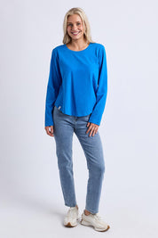 Fundamental Everyday Cotton Long Sleeve Tee – Royalblue