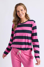 Fundamental Spritz Stripe Cotton Long Sleeve Tee – Hpinknavy