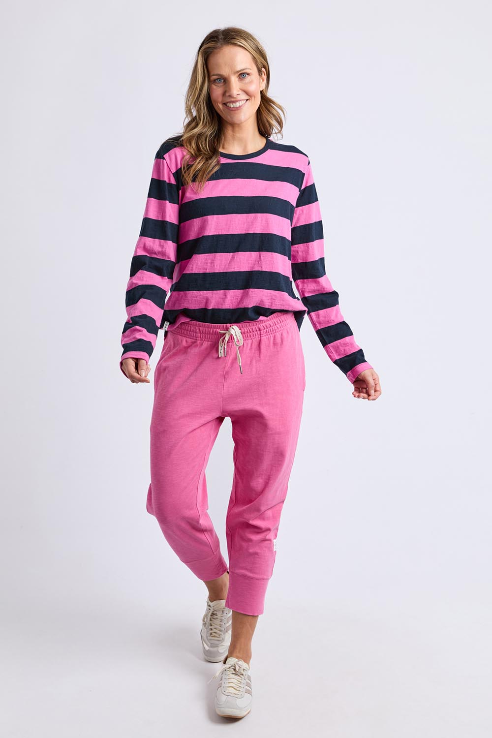 Fundamental Spritz Stripe Cotton Long Sleeve Tee – Hpinknavy
