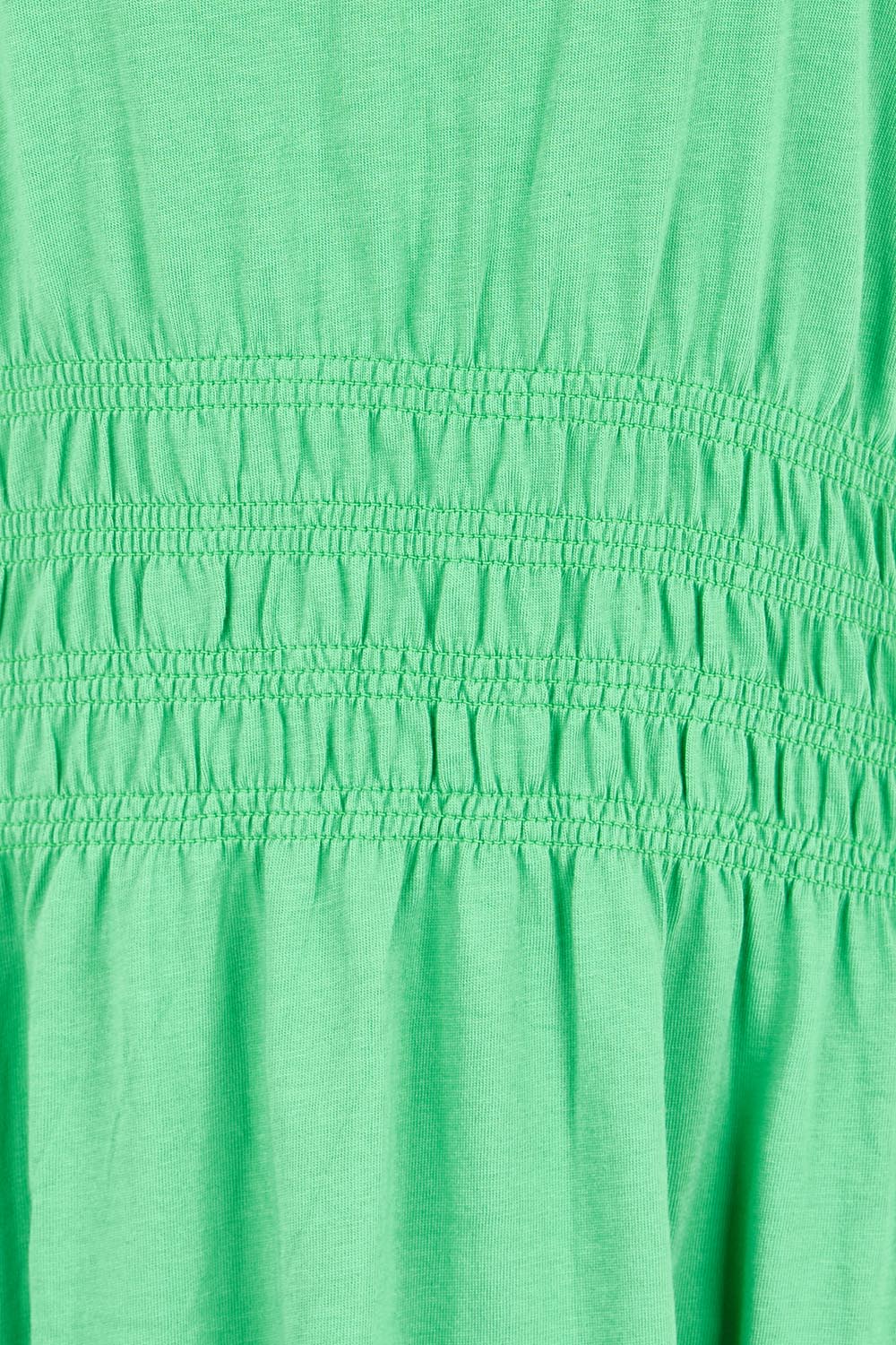 Product shot of the Fundamental Nelle Cotton Midi Dress – Greenbriar in colour Greenbriar, showing detail