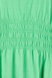 Product shot of the Fundamental Nelle Cotton Midi Dress – Greenbriar in colour Greenbriar, showing detail