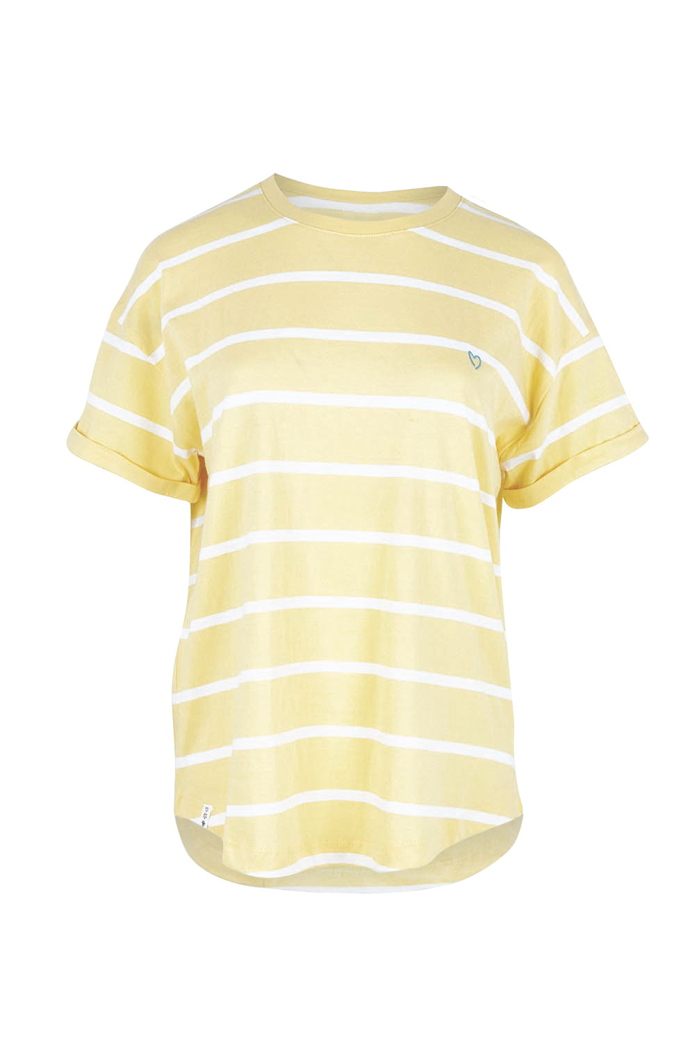 Product shot of the Fundamental Halli Cotton Short Sleeve Tee in colour Bananast, from the front