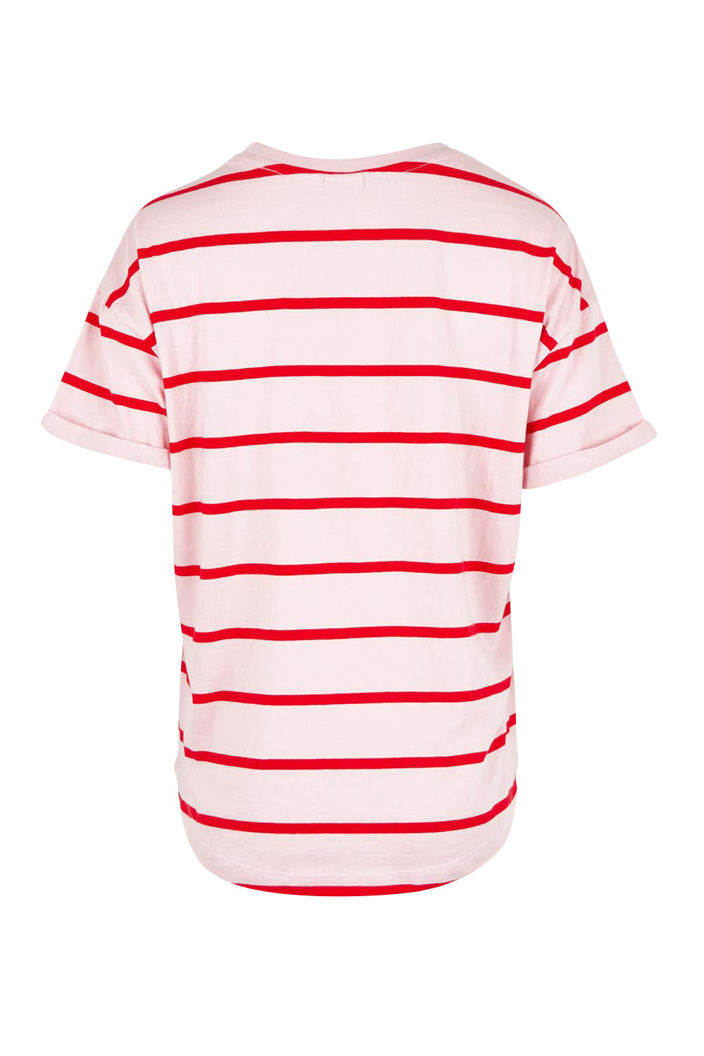 Product shot of the Fundamental Halli Cotton Short Sleeve Tee in colour Pinkladyst (Pink), from the back