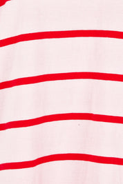 Product shot of the Fundamental Halli Cotton Short Sleeve Tee in colour Pinkladyst (Pink), detail