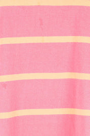 Product shot of the Fundamental Halli Cotton Short Sleeve Tee – Pinklemon in colour Pinklemon, showing detail