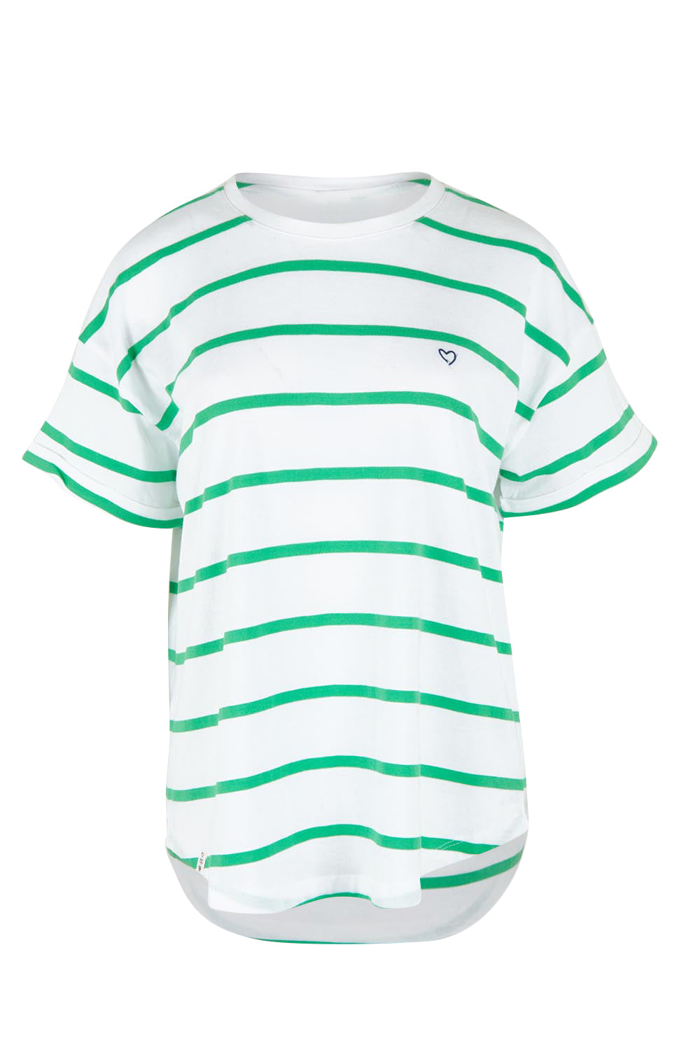 Product shot of the Fundamental Halli Cotton Short Sleeve Tee in colour Whitegreen (White), from the front