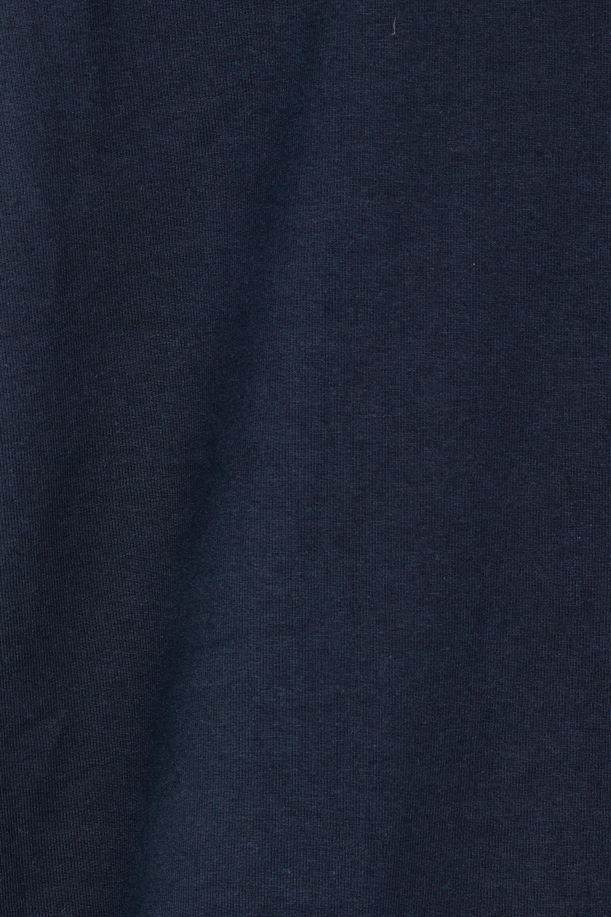 Product shot of the Fundamental Sloane Cotton Fleece Crew in colour Navy (Blue), detail