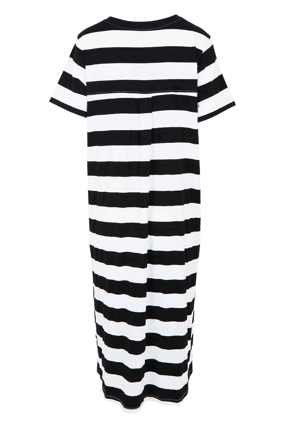Product shot of the Fundamental Adira Cotton Dress in colour Blackwhite (Black), from the back