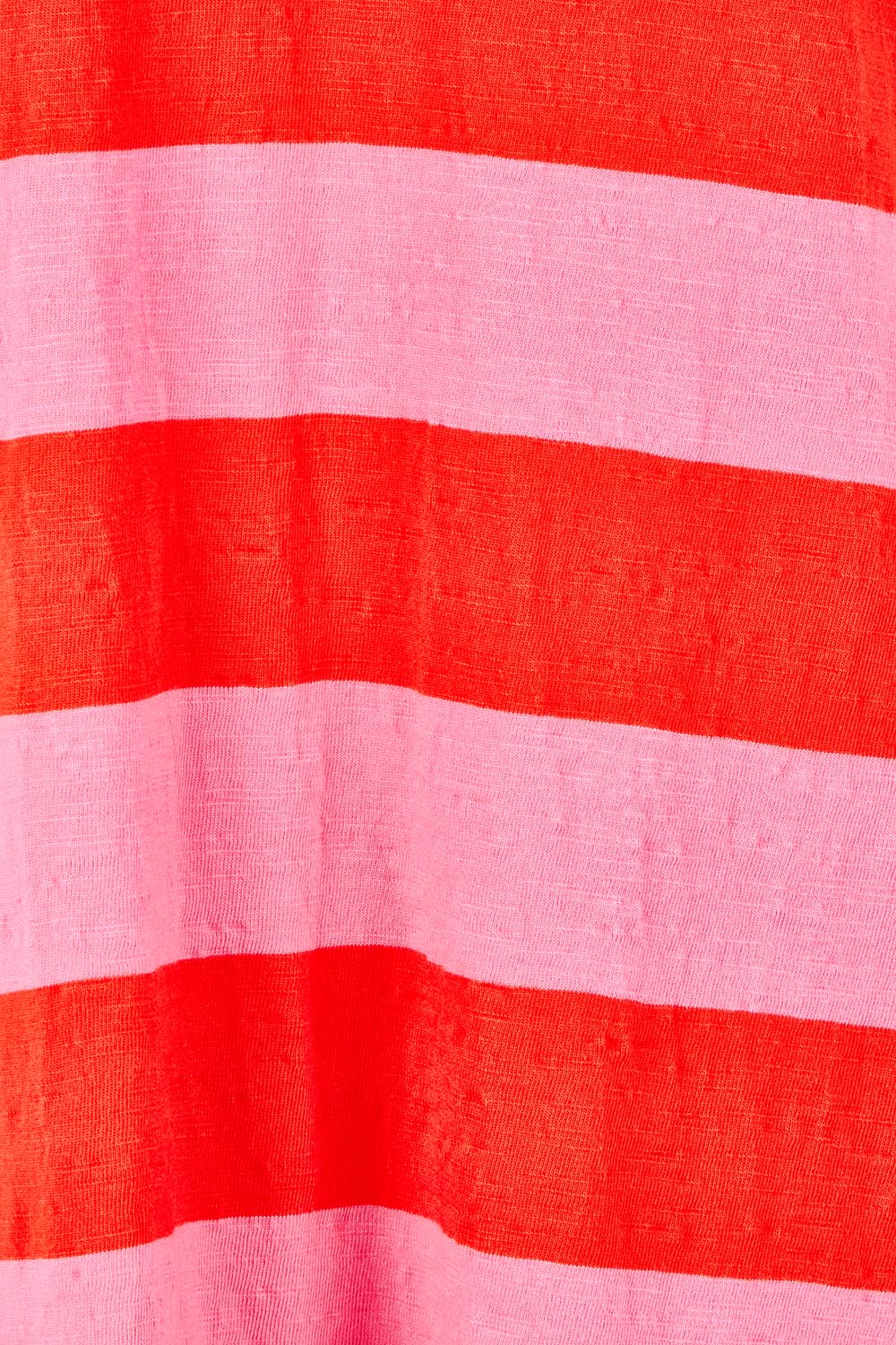 Product shot of the Fundamental Spritz Stripe Cotton Dress – Tangpink in colour Tangpink, showing detail