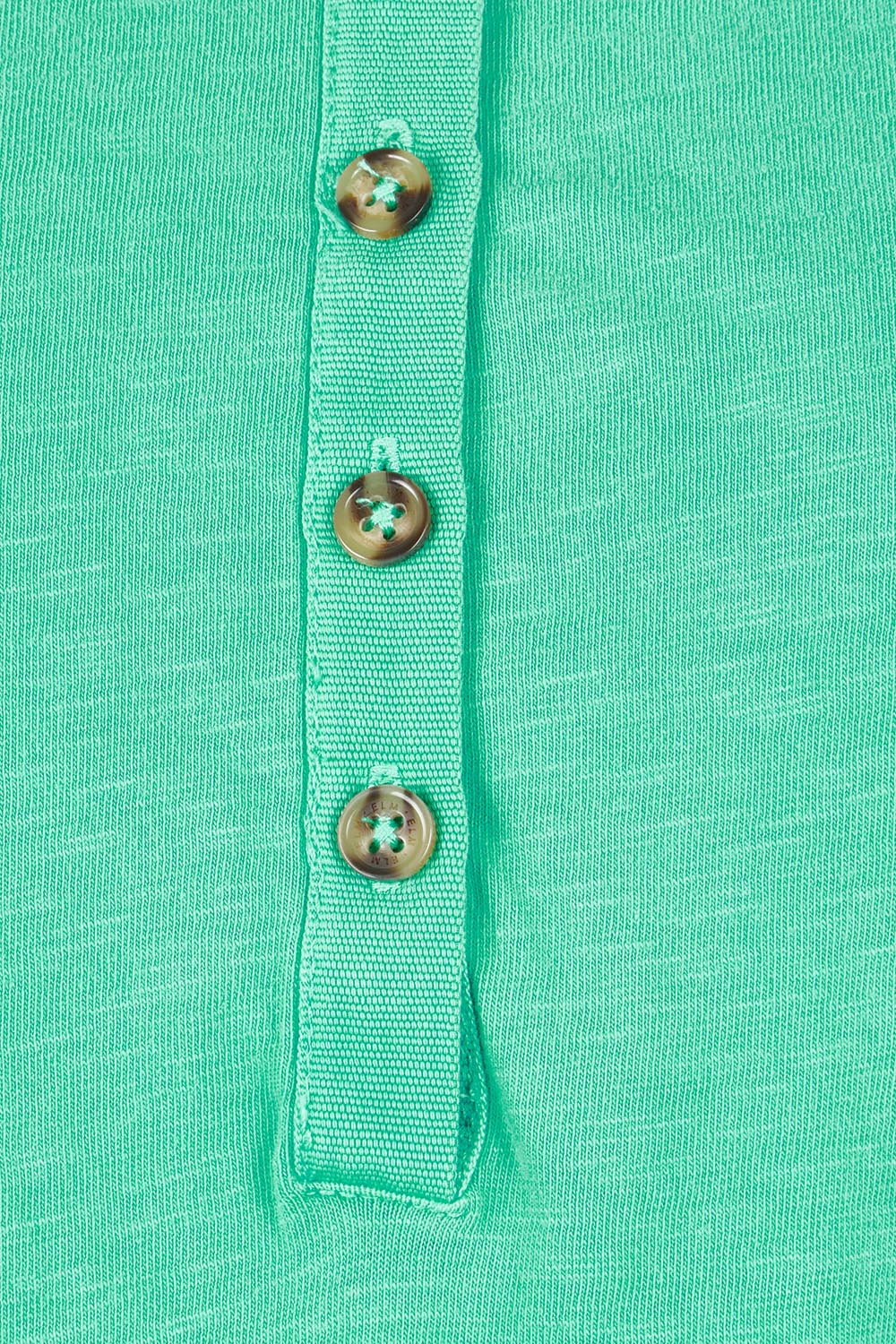 Product shot of the Fundamental Elysian Cotton Tank in colour Gumdrop (Green), detail