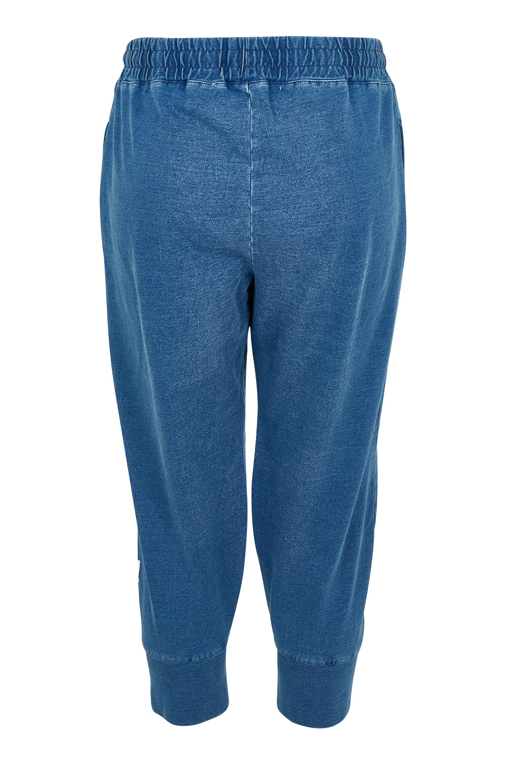 Product shot of the Fundamental Brunch Denim Look Pant in colour Bluedenim (Blue), from the back
