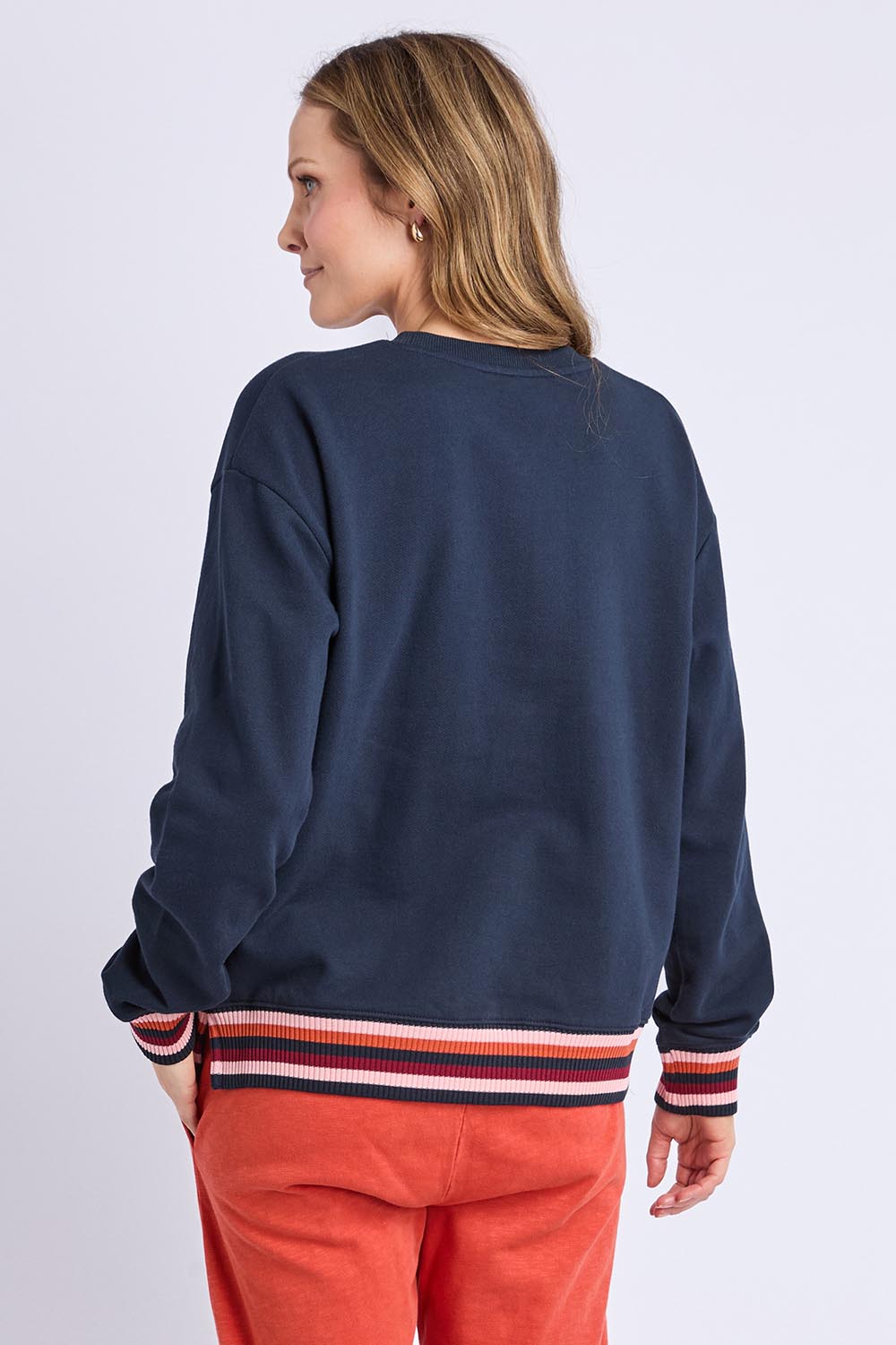 Fundamental Melbourne Cotton Blend Crew – Navy