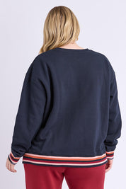 Fundamental Melbourne Cotton Blend Crew – Navy