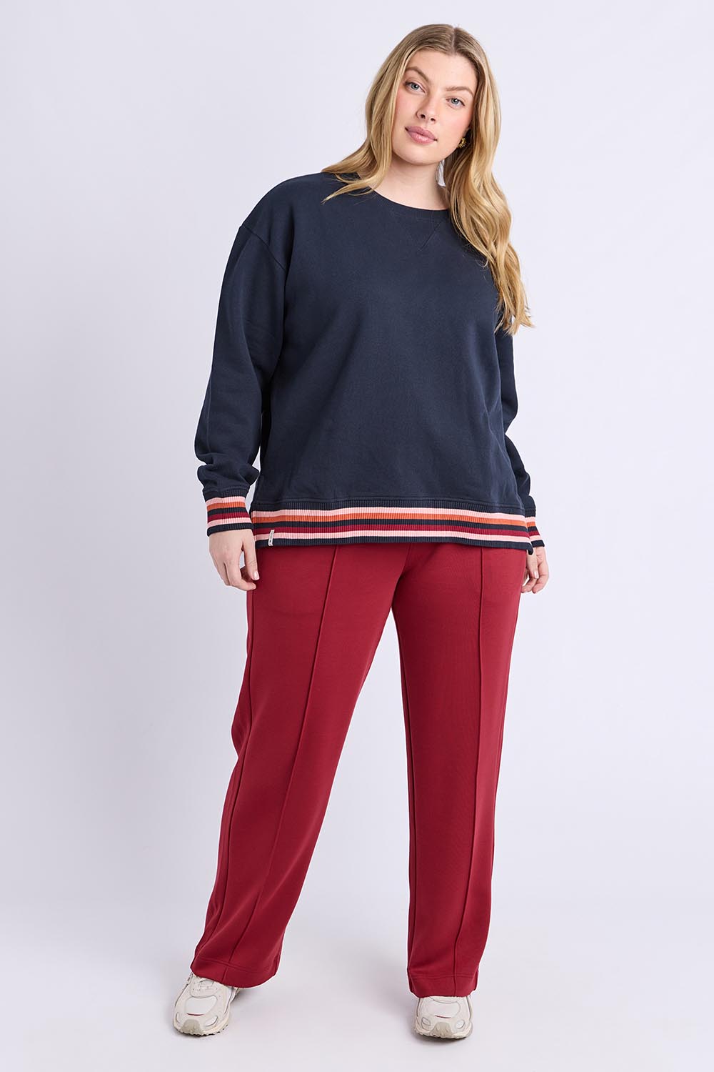 Fundamental Melbourne Cotton Blend Crew – Navy