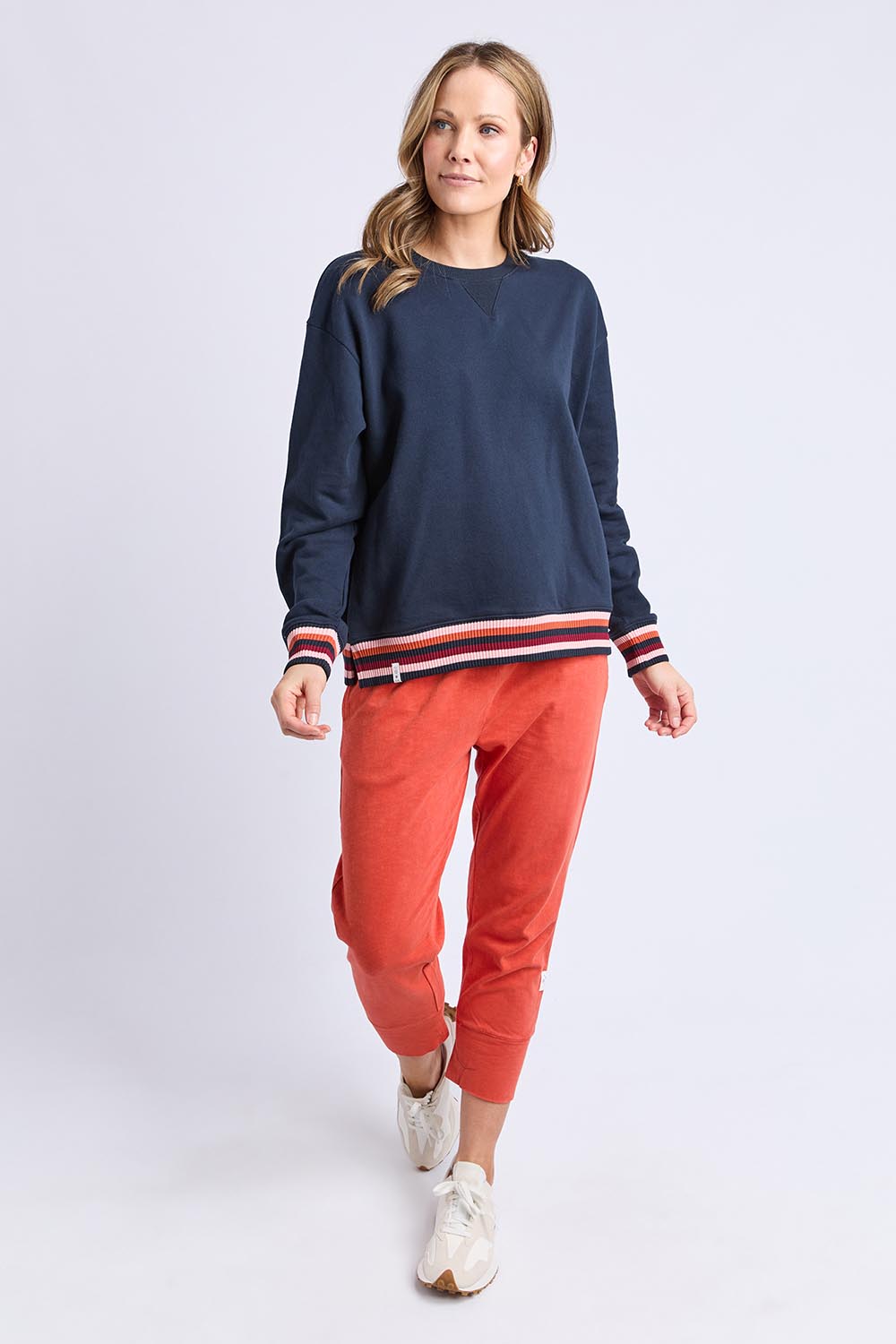 Fundamental Melbourne Cotton Blend Crew – Navy
