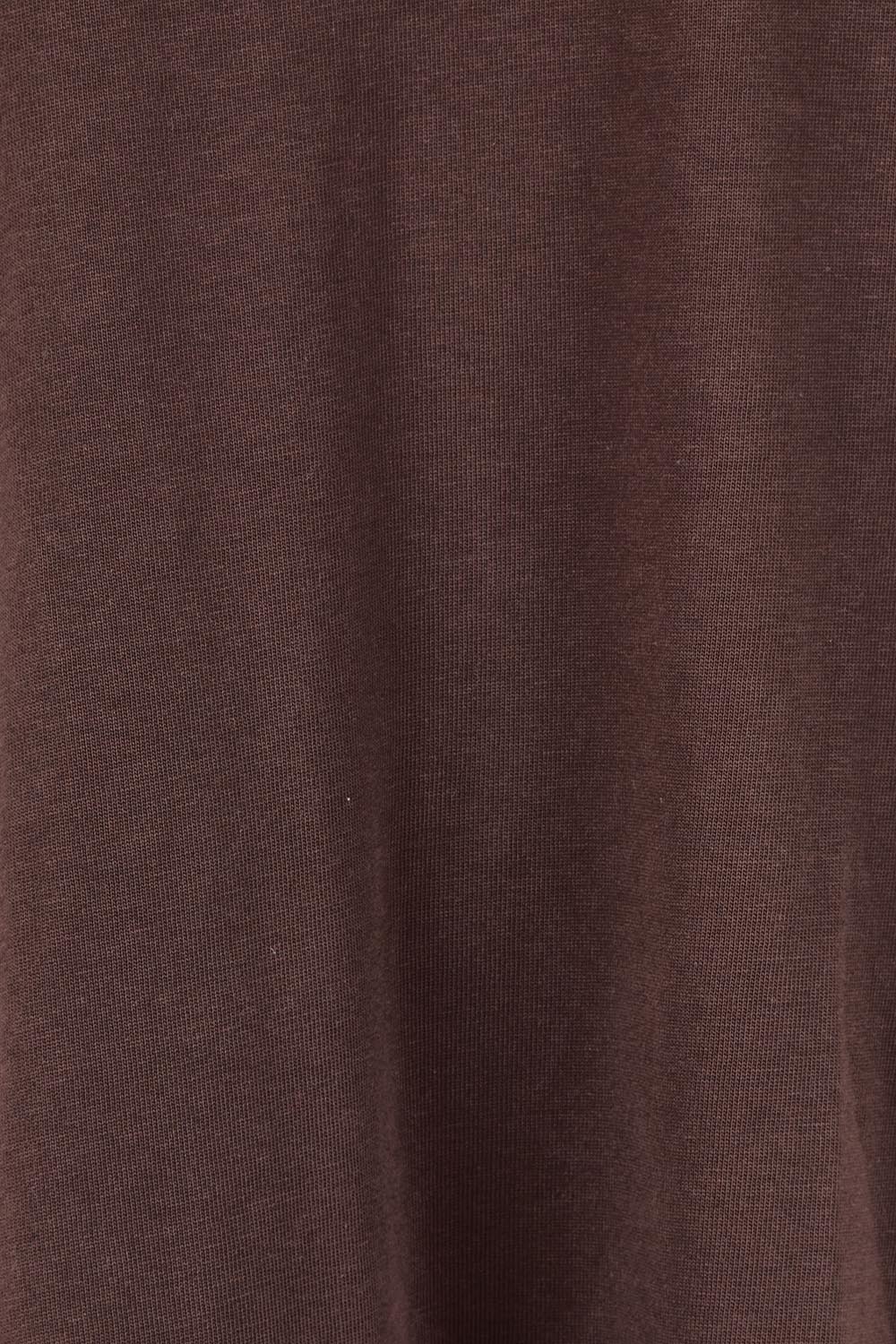 Product shot of the Fundamental Mish Cotton Dress – Coffee in colour Coffee, showing detail