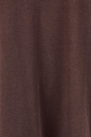 Product shot of the Fundamental Mish Cotton Dress – Coffee in colour Coffee, showing detail