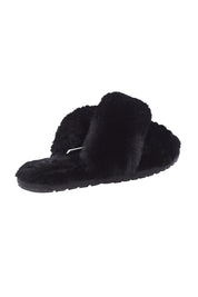 Product shot of the Mayberry Slipper Slide in colour Black (Black), from the back