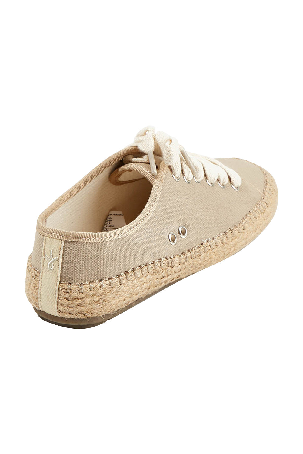 Product shot of the Agonis Organic Sneaker in colour Almond, from the back