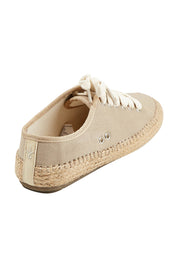 Product shot of the Agonis Organic Sneaker in colour Almond, from the back