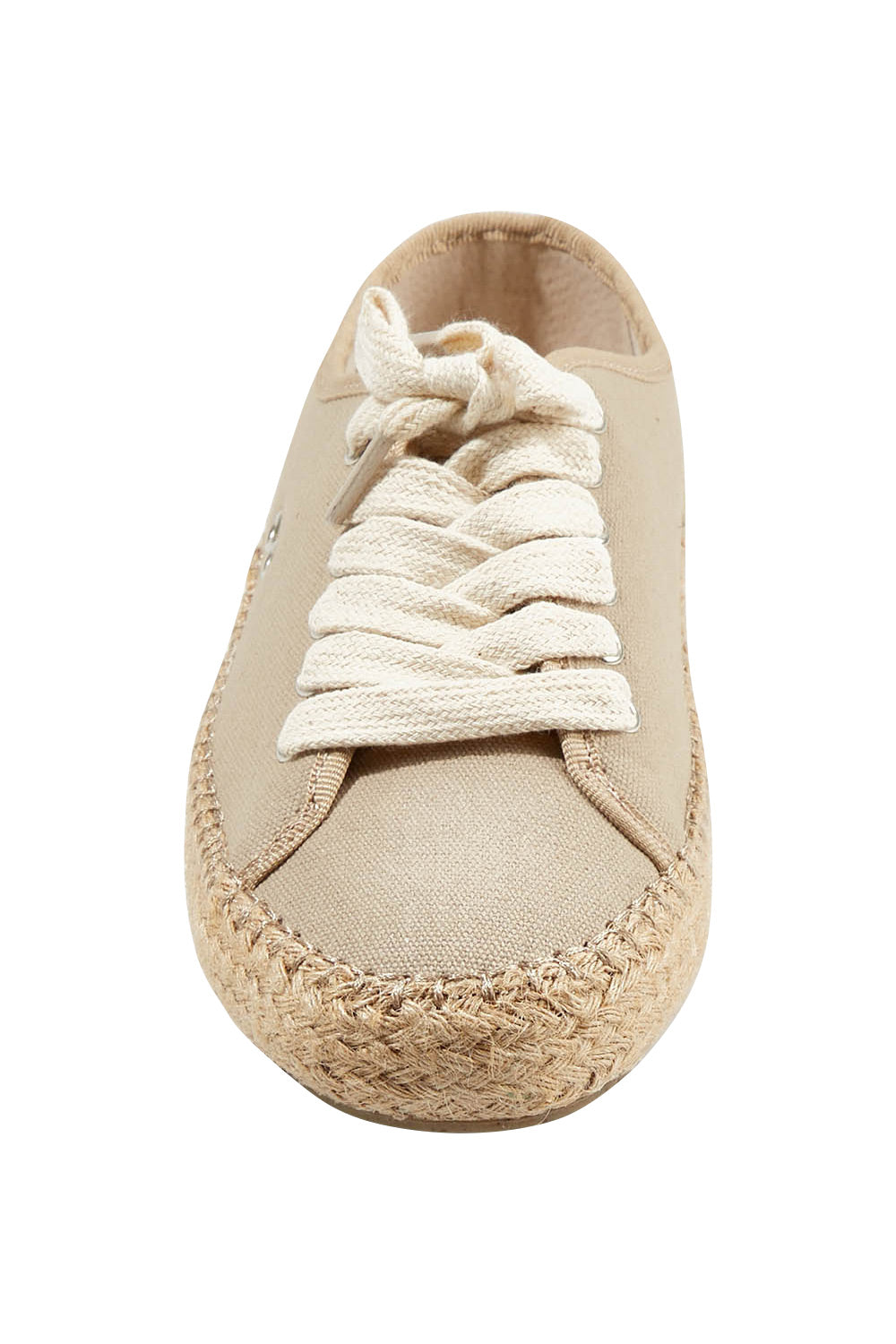 Product shot of the Agonis Organic Sneaker in colour Almond, detail