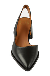 Product shot of the Aura Leather Heel in colour Black (Black), detail