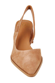 Aura Leather Heel - Pecansuede