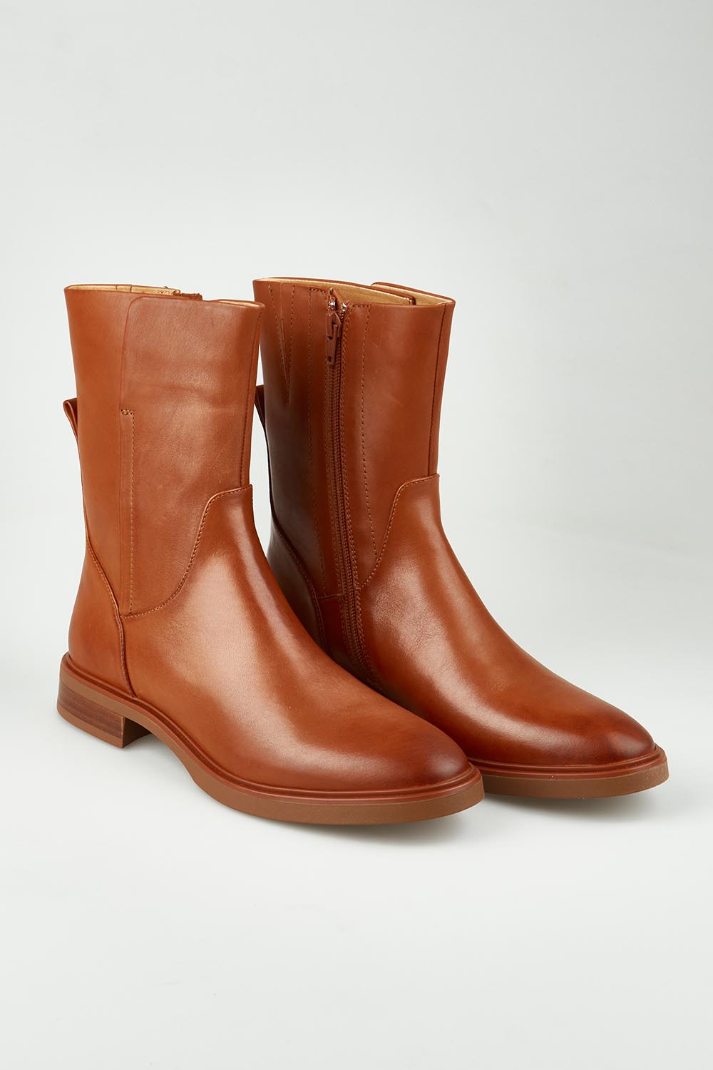 Blanca Leather Ankle Boot – Brandy