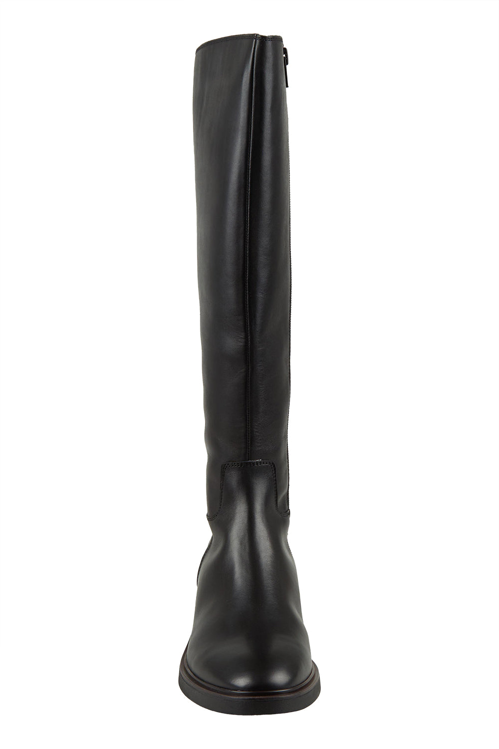 Product shot of the Blanche Leather Knee Boot in colour Black (Black), detail
